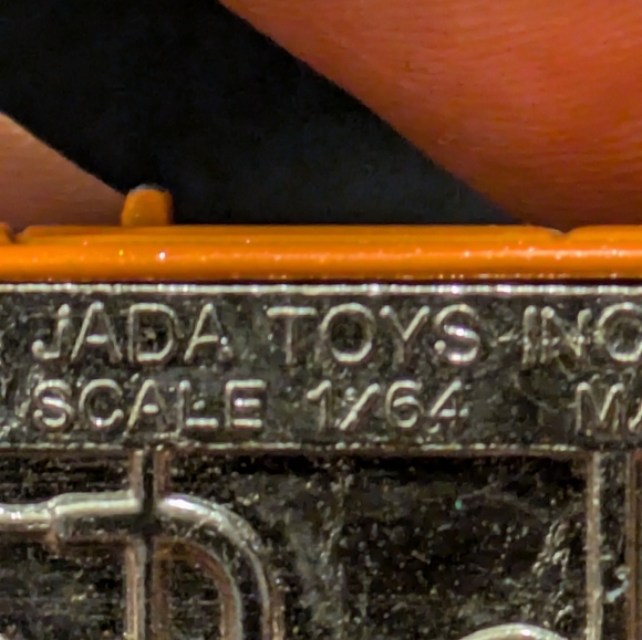 2000 Chevrolet Silverado Jada Orange Toy Truck with Purple Flames - Picture 8 of 8